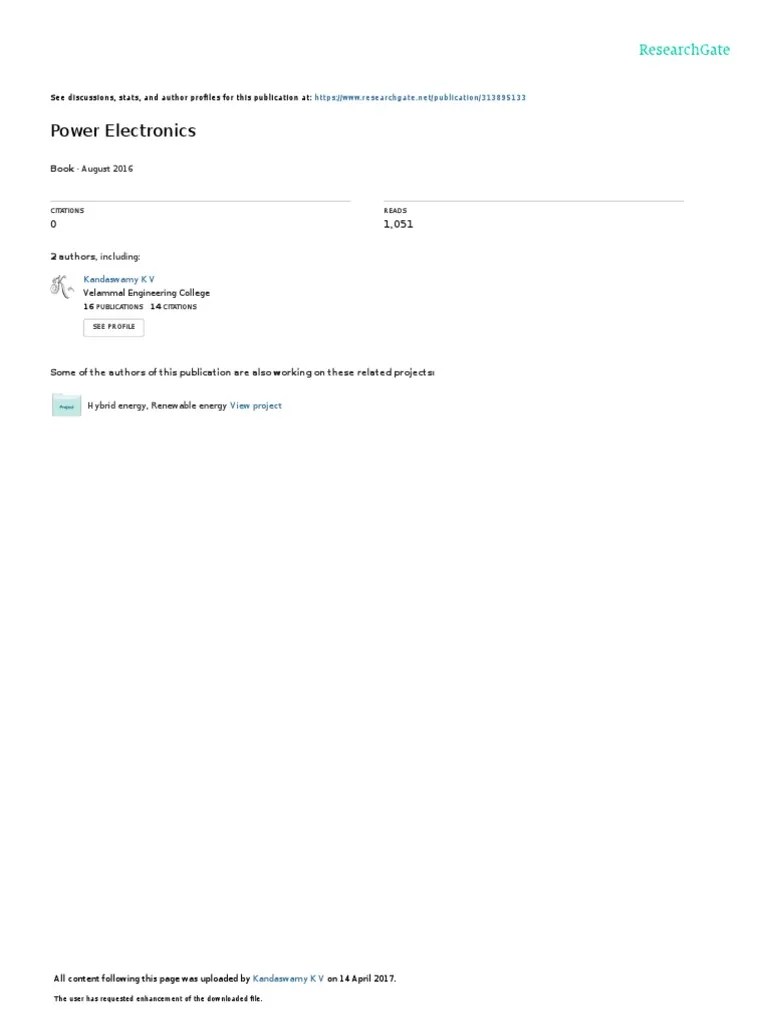 Powerelectronics Book | PDF | Power Electronics | Power Inverter