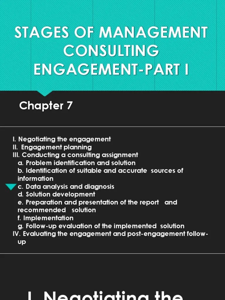Stages of management consulting engagement-part i