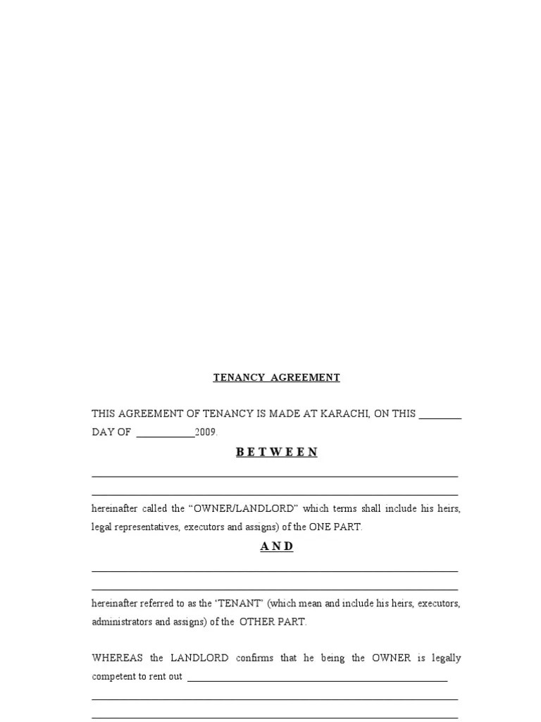 Tenancy Agreement | PDF | Leasehold Estate | Landlord
