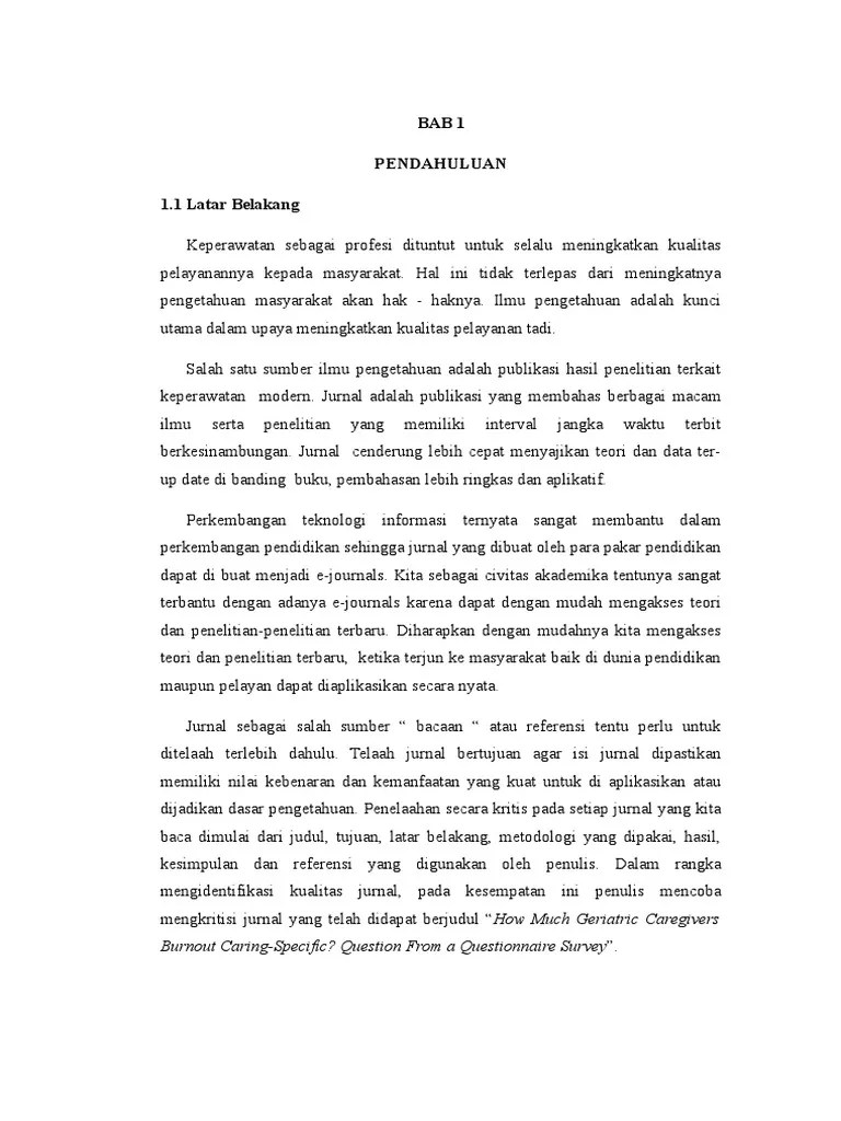 Contoh Analisis Jurnal | PDF