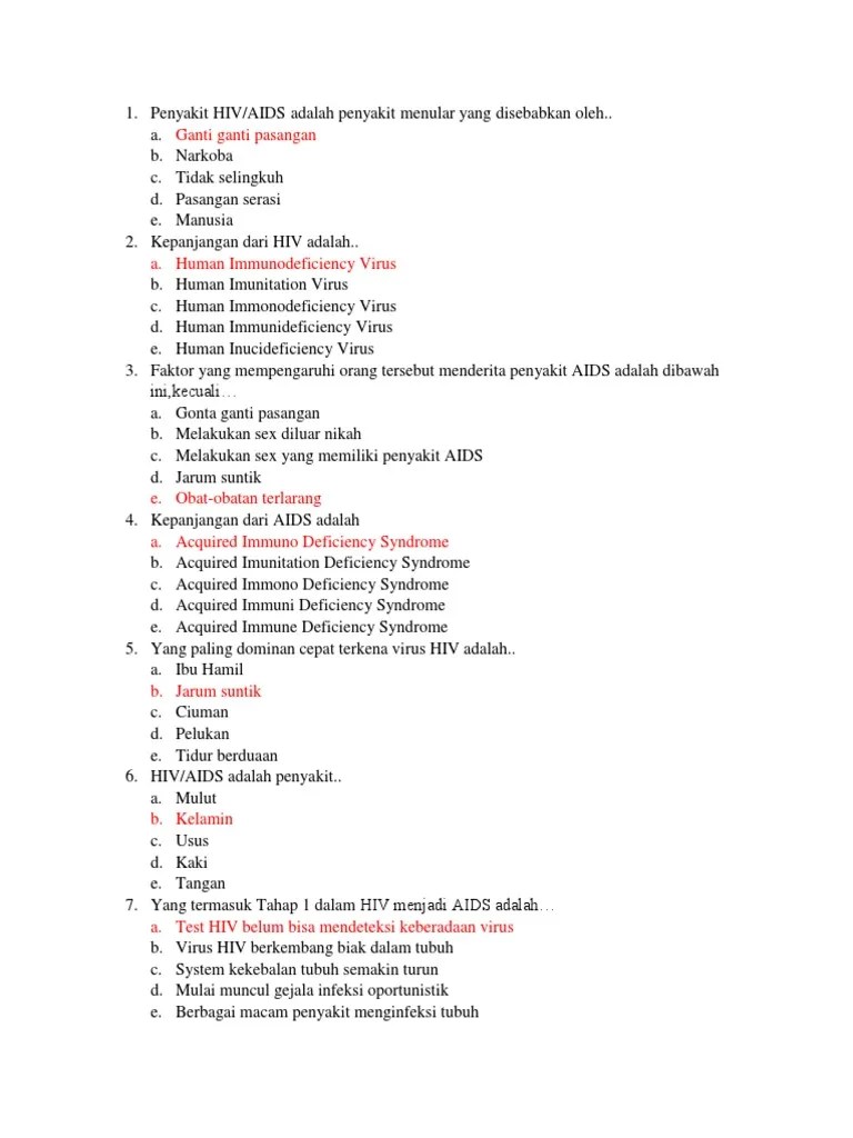 Soal HIV | PDF