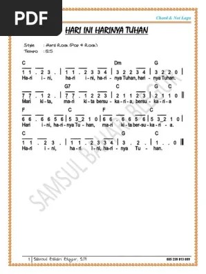 Hari Ini Harinya Tuhan Chords Lyrics Karen Lontoh Psalmnote Chord Hari Ini HariNya Tuhan chord ini mudah dimainkan di alat musik gitar piano ukulele bass dan lainnya yang disatukan menjadi instrument yang bersatu padu.