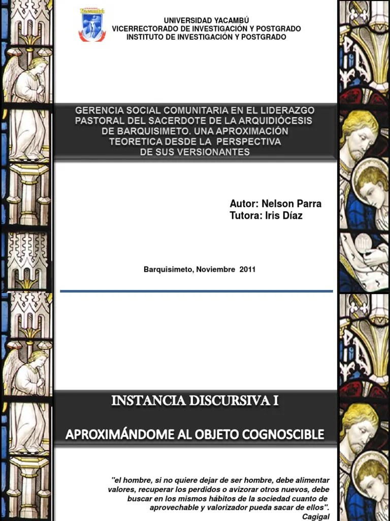 Gerencia Social Comunitaria En El Liderazgo Pastoral Del Sacerdote De La Arquidiócesis De ...