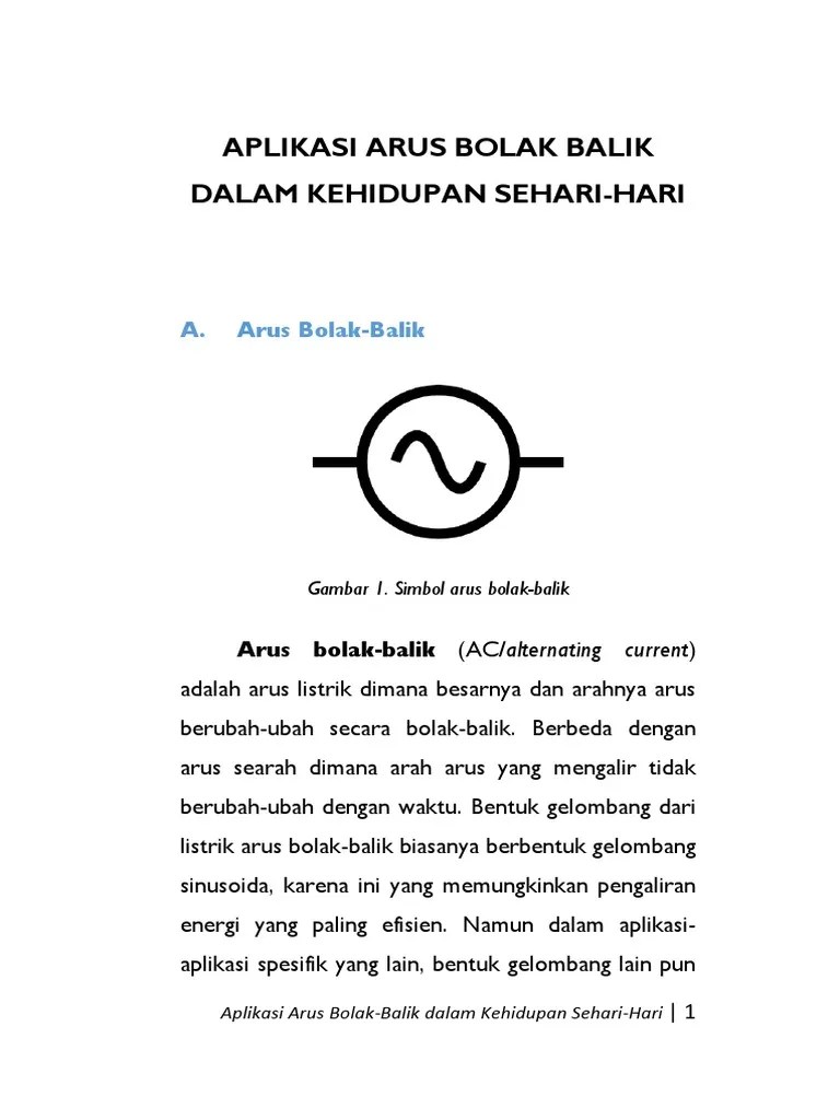 aplikasi arus bolak balik