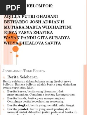 Jenis Teks Berita | PDF