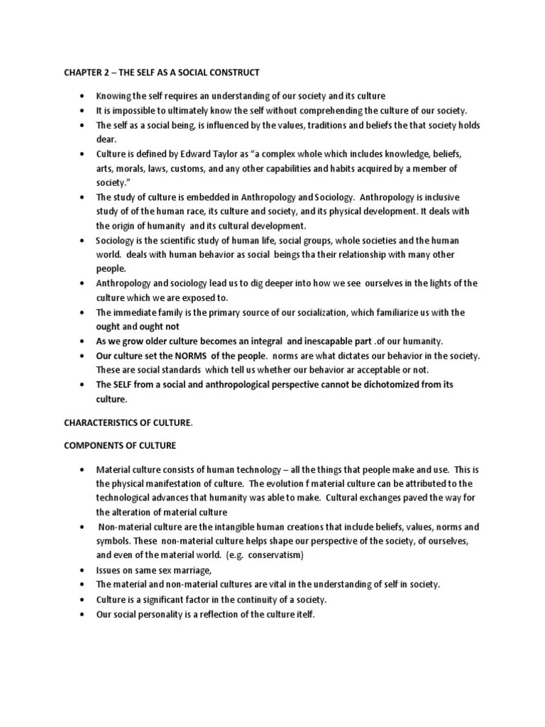 Chapter 1 To 3 - Understanding The Self | PDF | Self | Confucianism