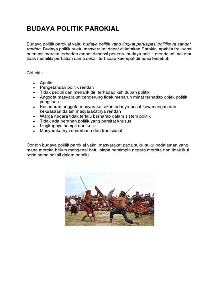 Budaya Politik Parokial