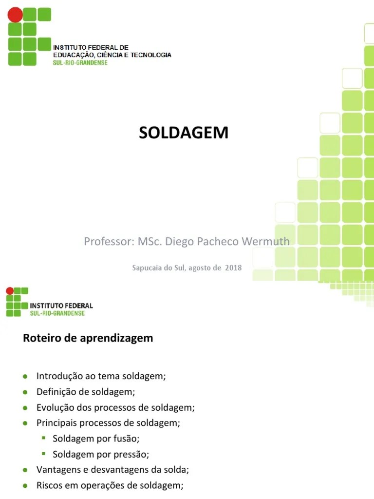 Processos De Soldagem | PDF | Metais | Física Aplicada E Interdisciplinar