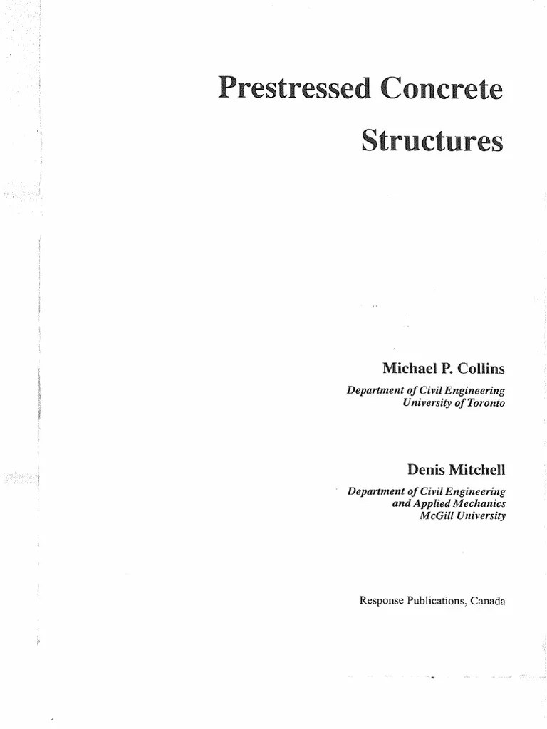 Prestressed Concrete Structure | PDF