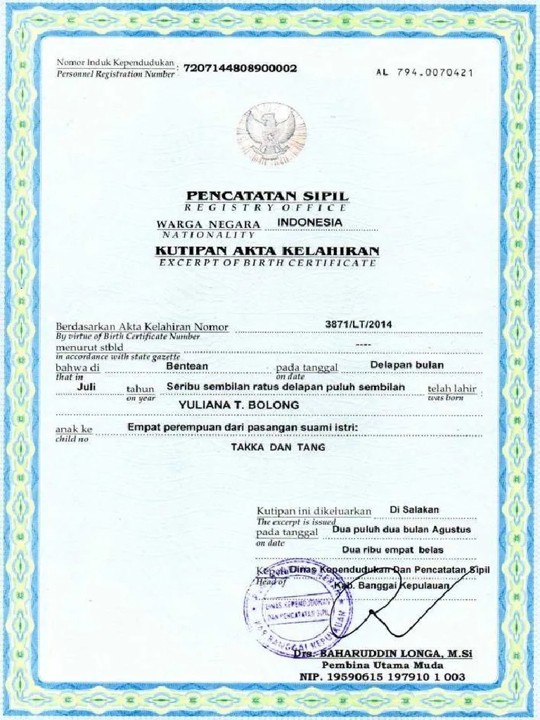 Akta Kelahiran PDF | PDF