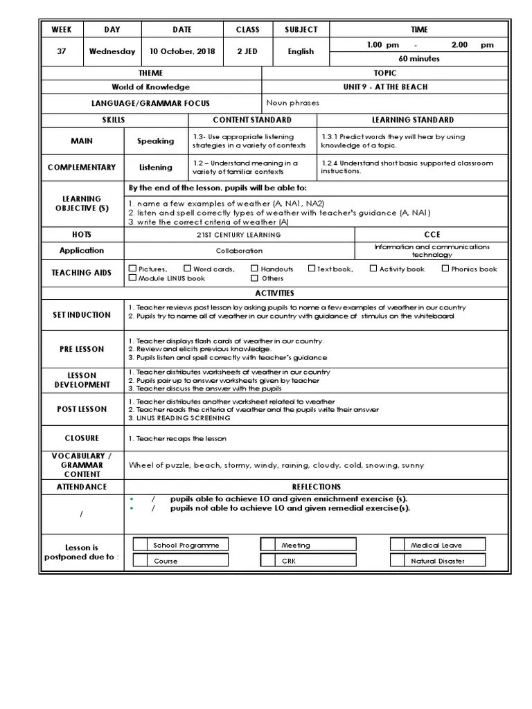cefr malaysia lesson plan cefr lesson plan template f1