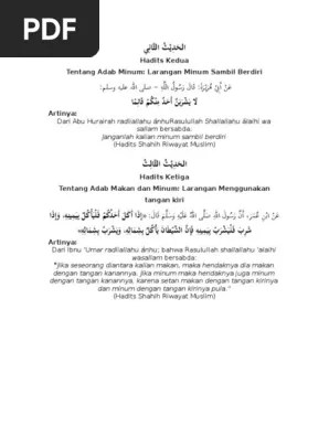 Hadits Adab Minum | PDF