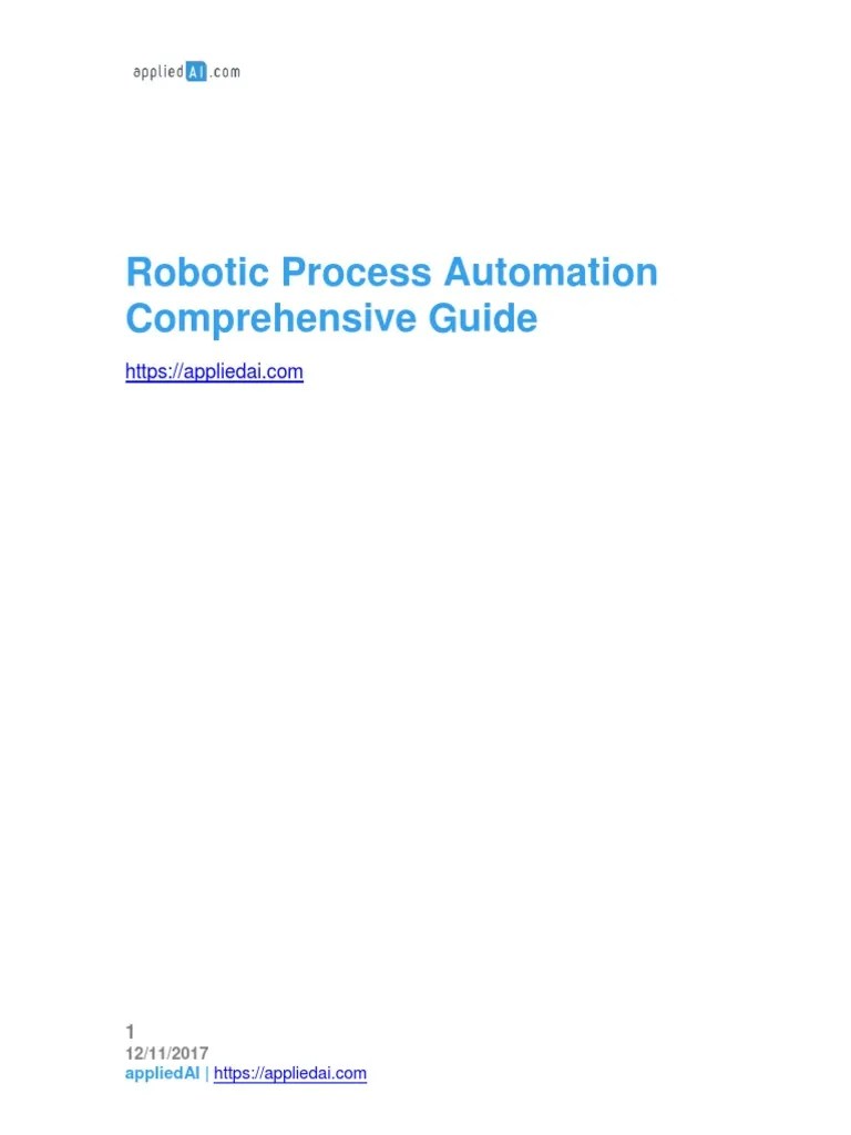 Robotic Process Automation Comprehensive Guide V2 | PDF | Enterprise ...