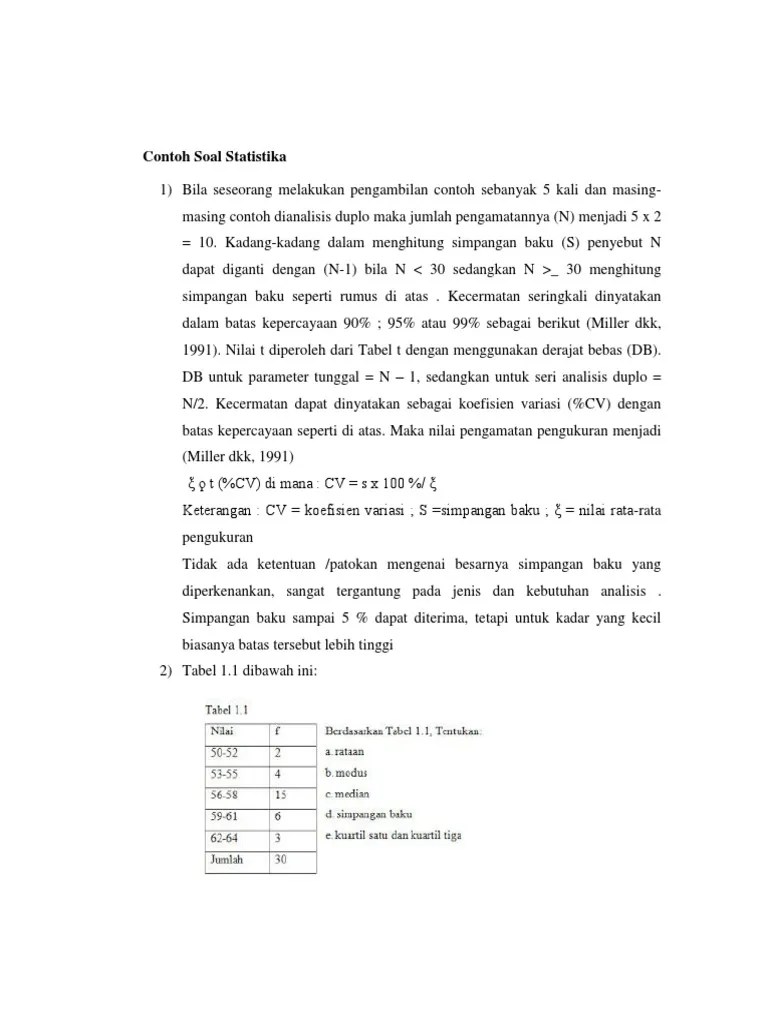 Contoh Soal Akurasi Dan Presisi | PDF