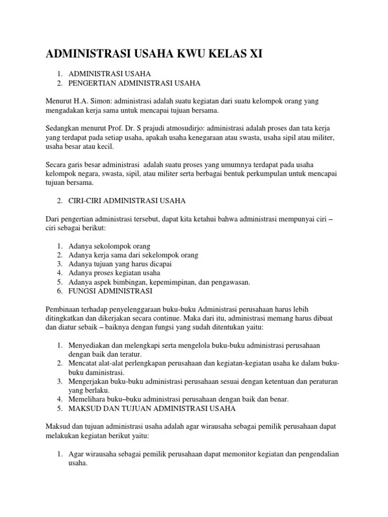 Administrasi Usaha Kwu Kelas Pdf 10 Questions Show answers.