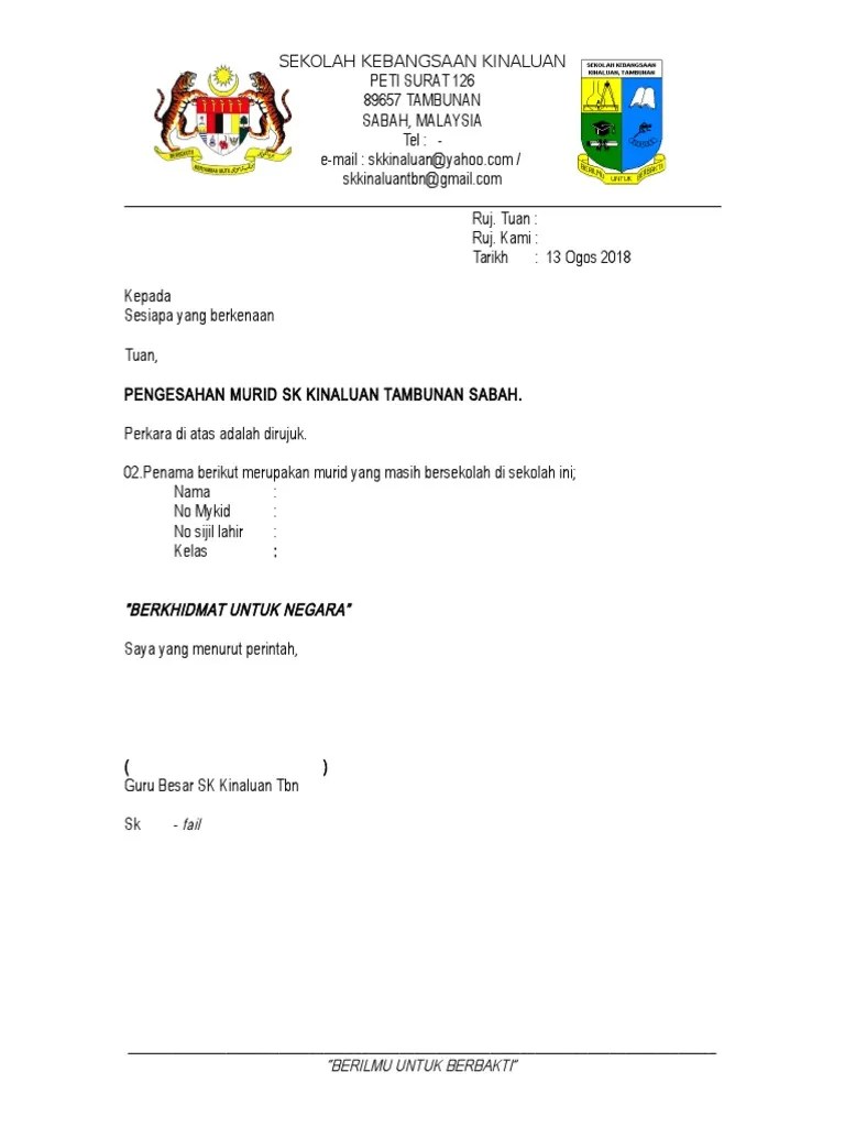 Yuk Cek Contoh Surat Pengesahan Murid Sekolah [Terbaru] 