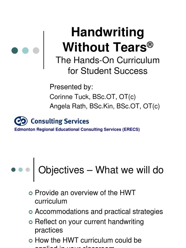 Handwriting without tears handout