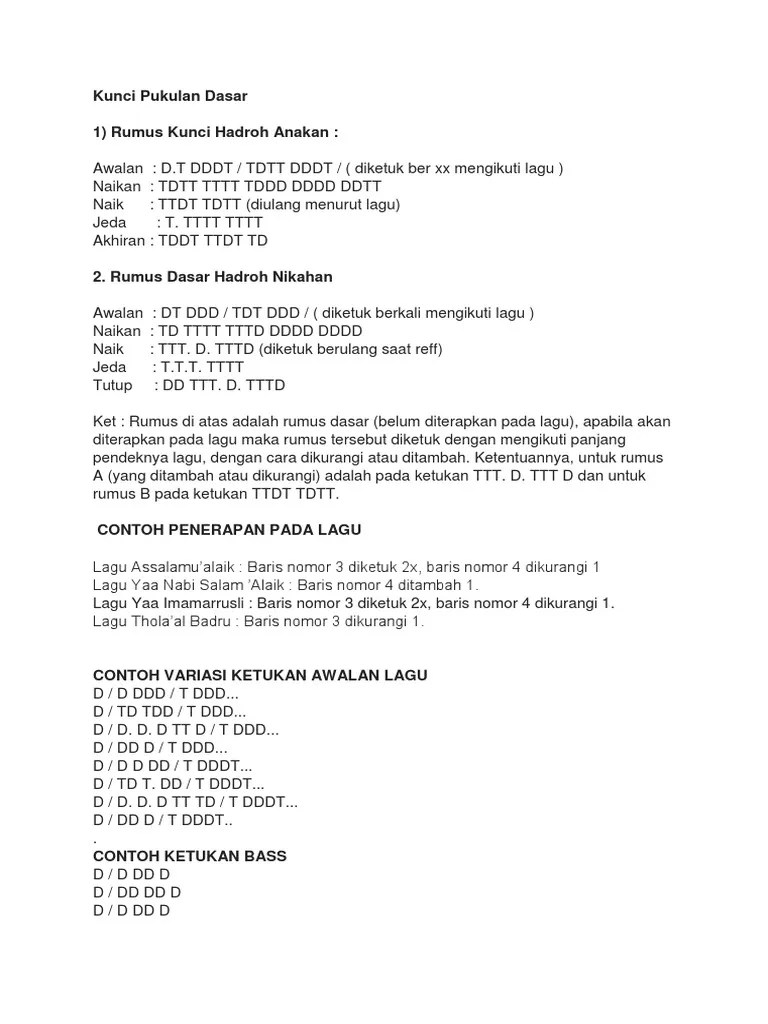 Kunci Pukulan Dasar | PDF