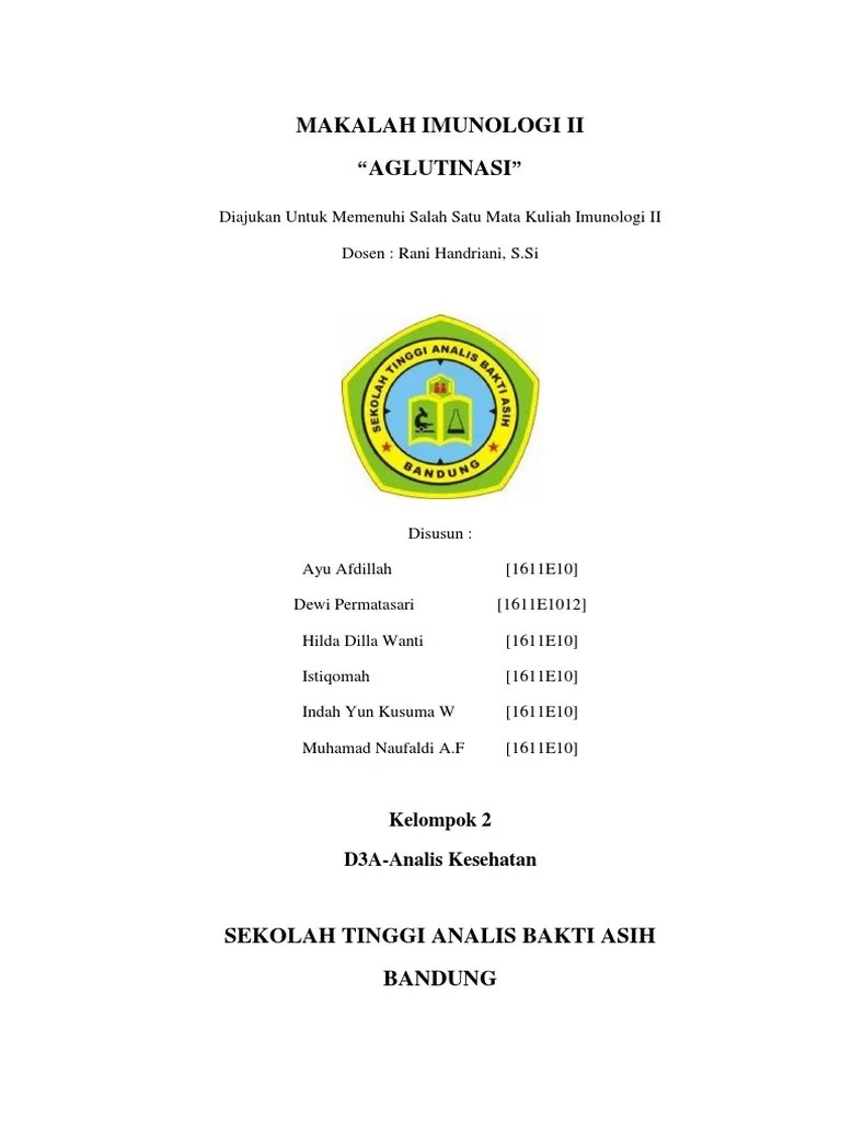 Makalah Imunologi II (Aglutinasi) | PDF