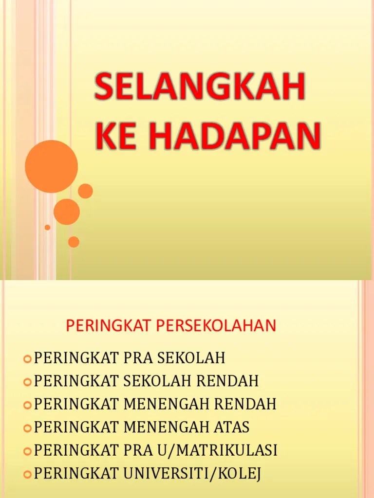 Selangkah ke hadapan