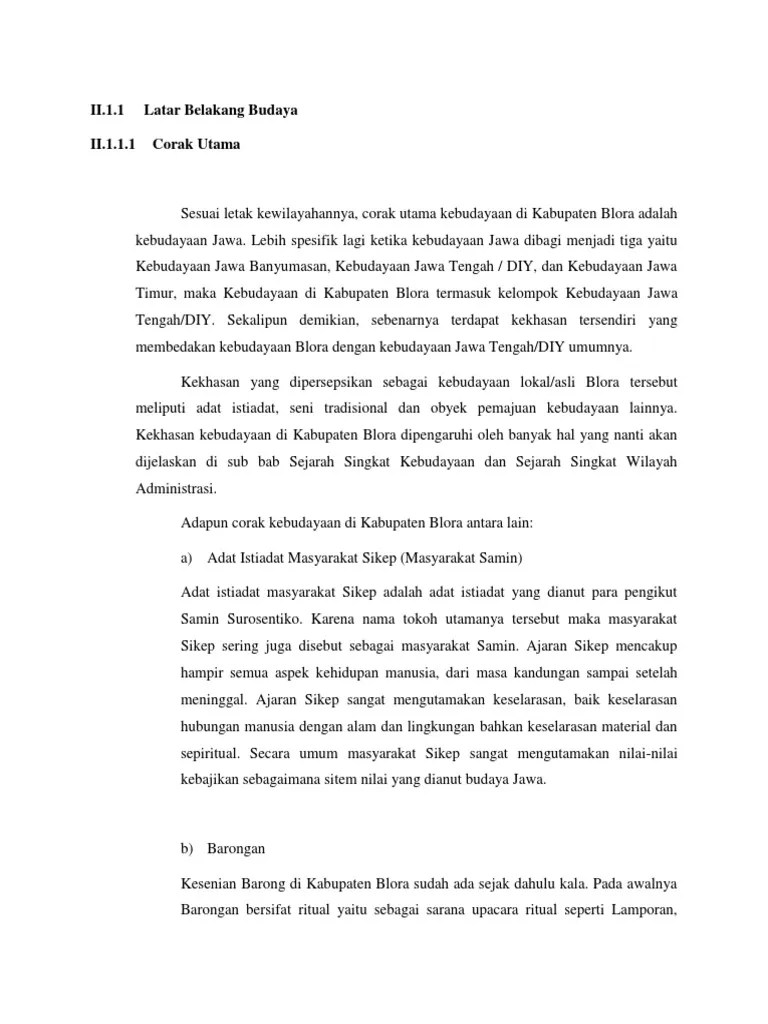 Latar Belakang Budaya