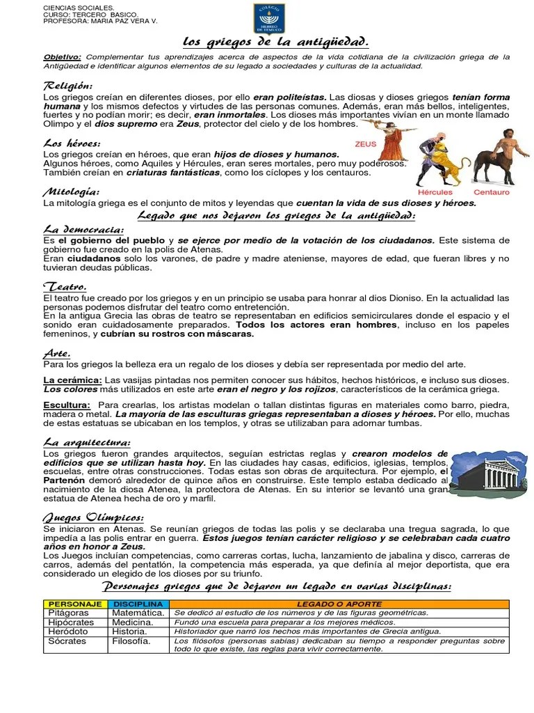 To revisit this article, visit my profile, then view saved stories. Guia Refuerzo Griegos Y Su Legado Pdf Antigua Grecia Mitologia Griega