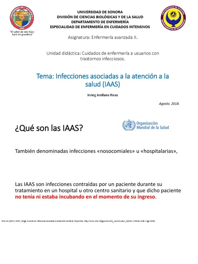 Infecciones Asociadas A La Atención De La Salud (IAAS) | PDF ...