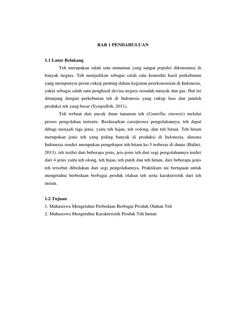 Laporan Praktikum Teh | PDF