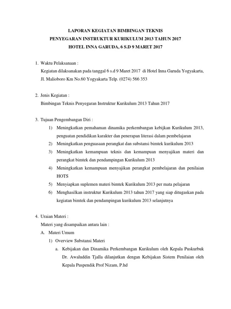 Contoh Laporan Kegiatan Guru Paud Cute766