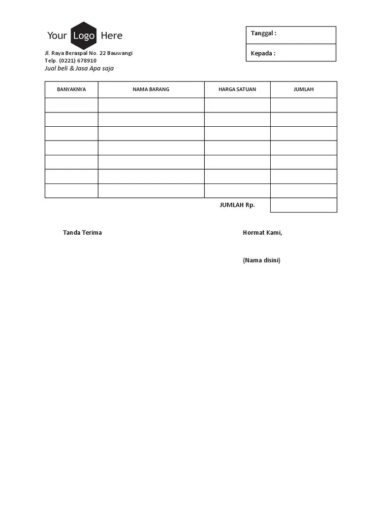 Kumpulan desain nota cdr gratis gr001 handesain via www.handesain.com. Contoh Nota Pdf