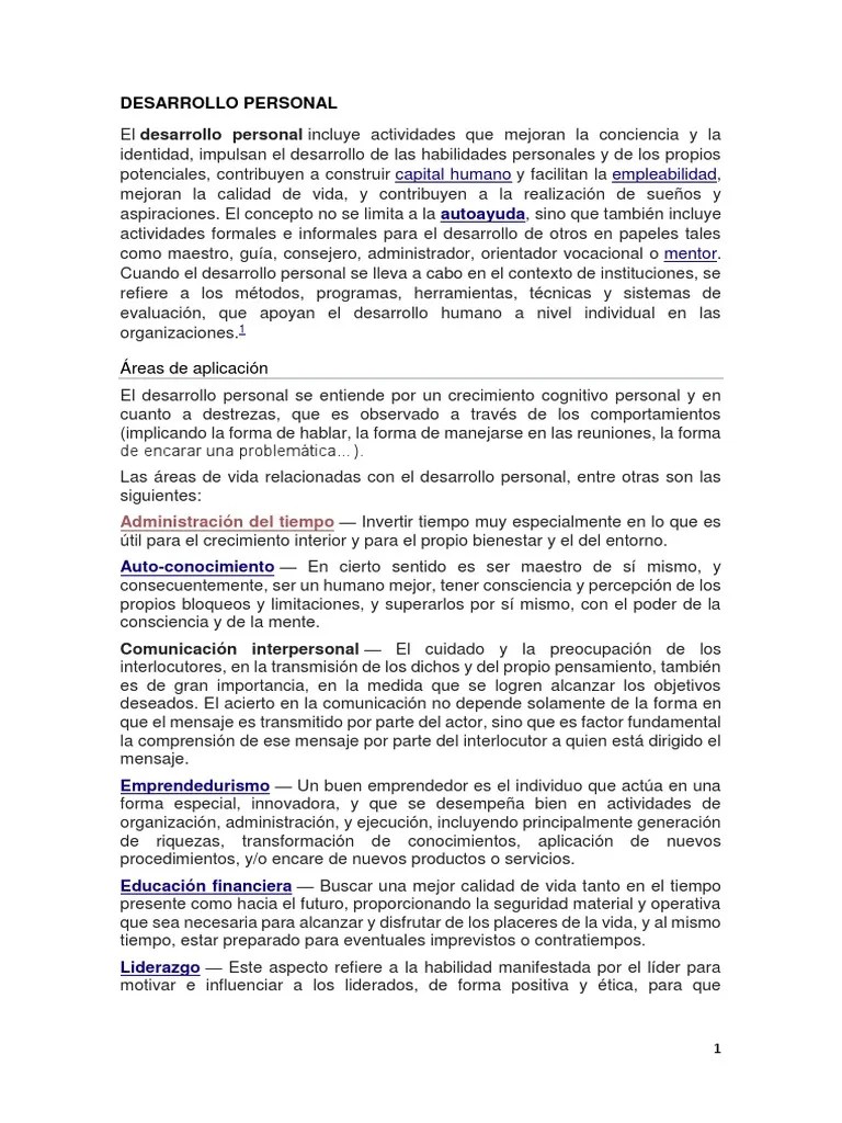 Desarrollo Personal | PDF | Desarrollo Personal | Bienestar