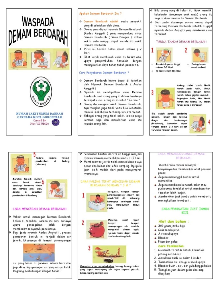 Unduh sebagai doc, pdf, txt atau baca online dari scribd. Leaflet Dhf