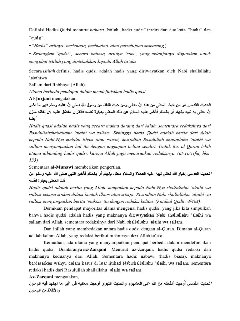Definisi Hadits Qudsi | PDF