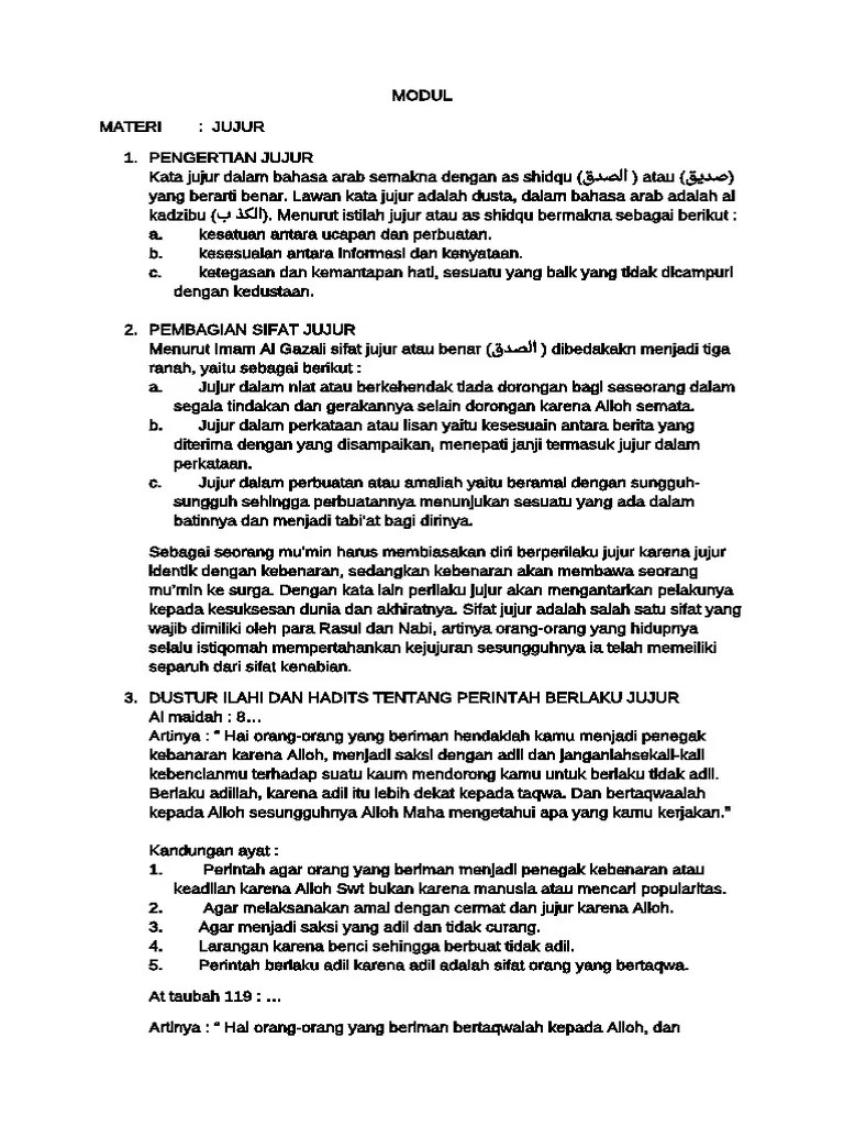 Pengertian Jujur Menurut Para Ulama – Rasanya