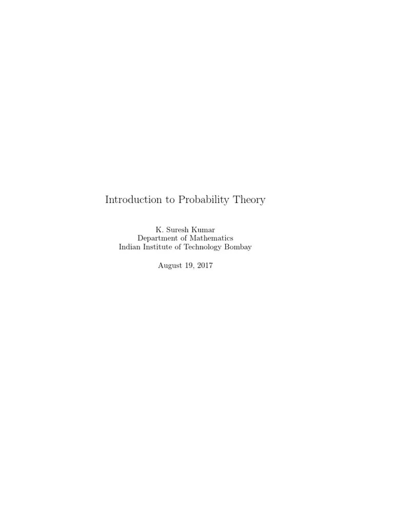 Lecturenotes9 10 Probability | PDF | Probability Theory | Probability And Statistics