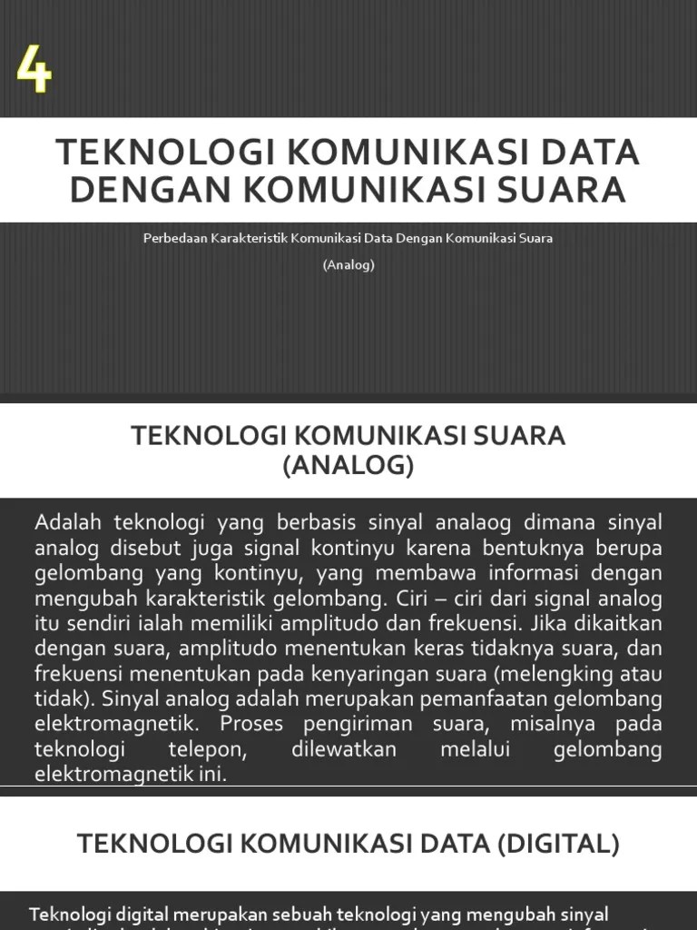 D.perbedaan Karakteristik Komunikasi Data Dengan Komunikasi Suara | PDF