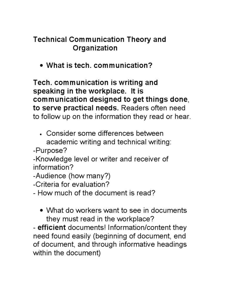 Technical Communication Theory Lecture Notes | PDF | Technical Communication | Surveying