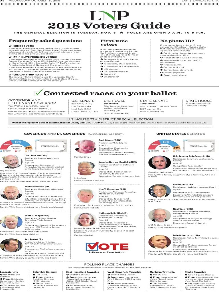 2018 Voters' Guide | PDF | Identity Document | Government