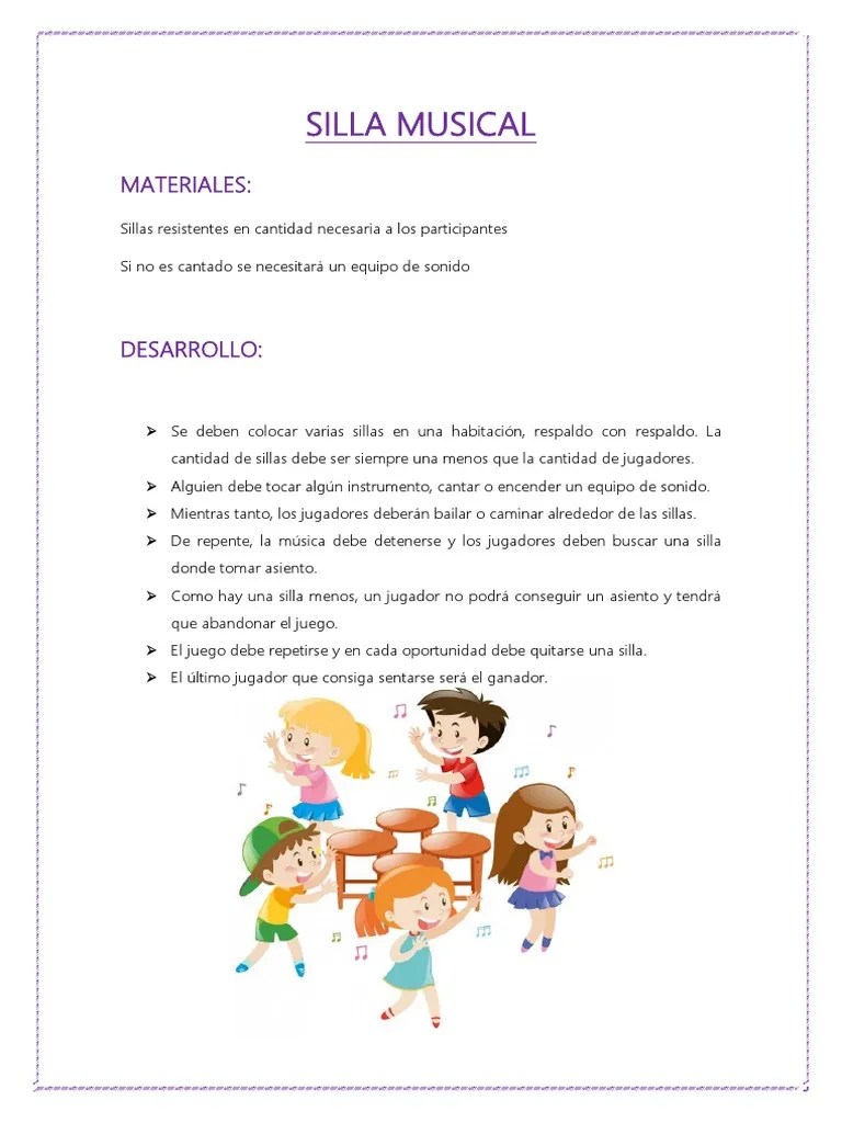 Vestidos, faldas, blusas, chaquetas, jerseys, camisas y pantalones de niño y niña. Silla Musical Pdf