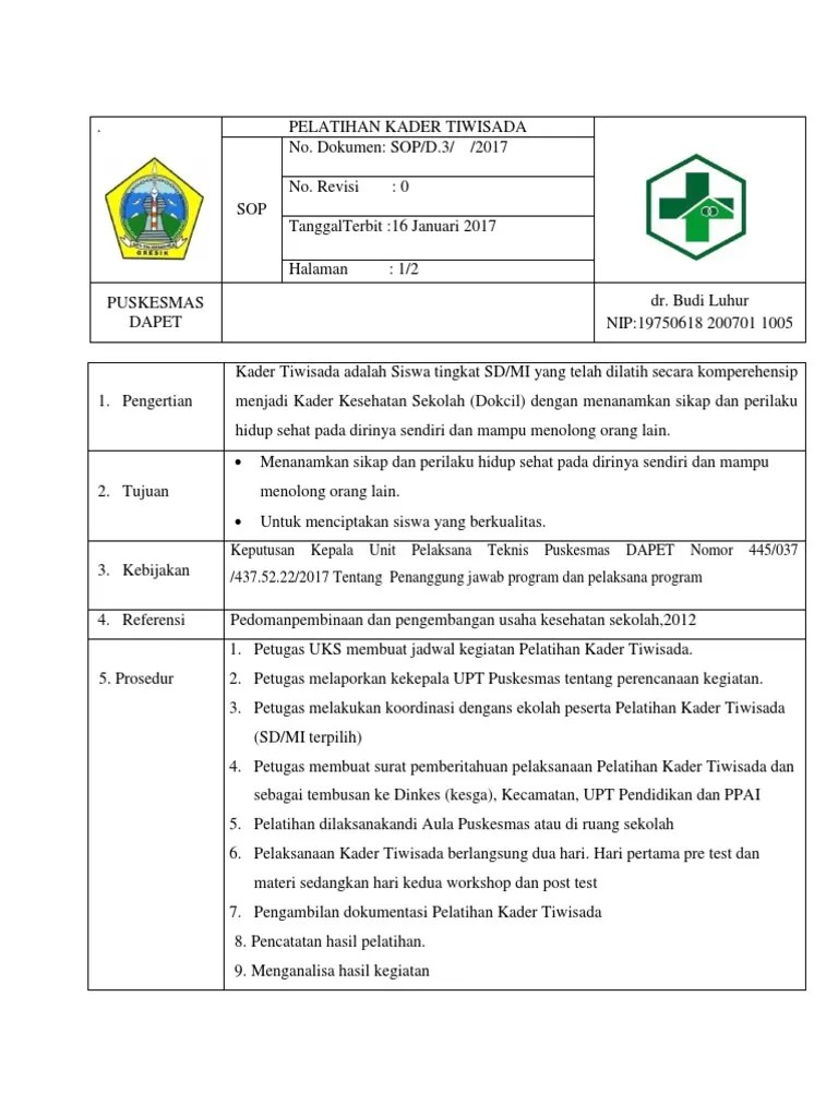 Sop Uks Tiwisada DN KKR | PDF