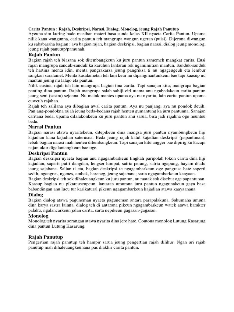 Carita Pantun | PDF
