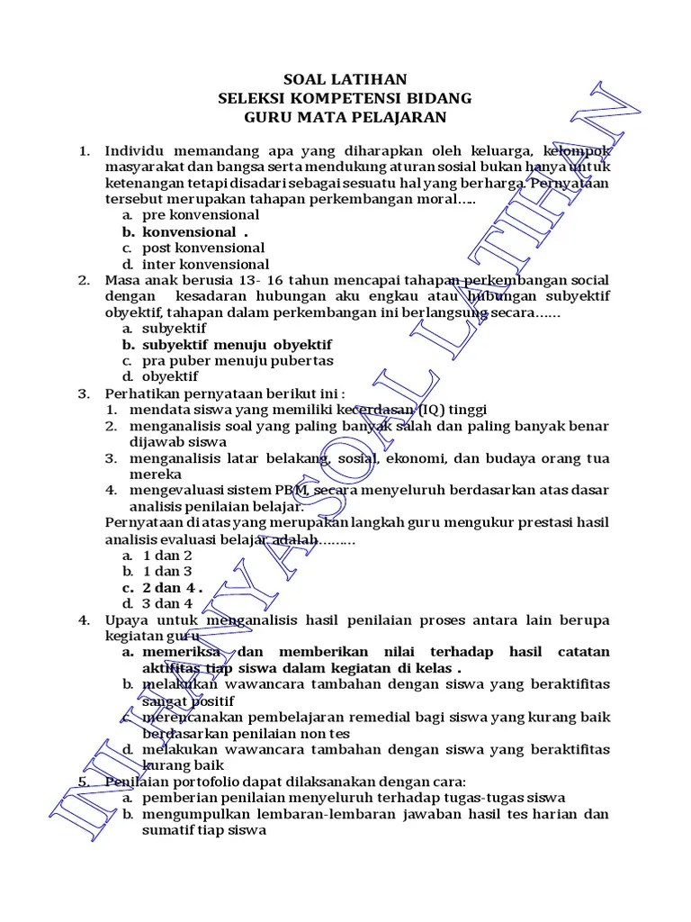 Semoga contoh soal test skb pppk ini dapat bermanfaat bagi anda yang saat ini … Soal Skb Guru Mata Pelajaran 2018 Pdf