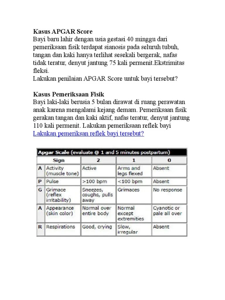 Kasus APGAR Score | PDF