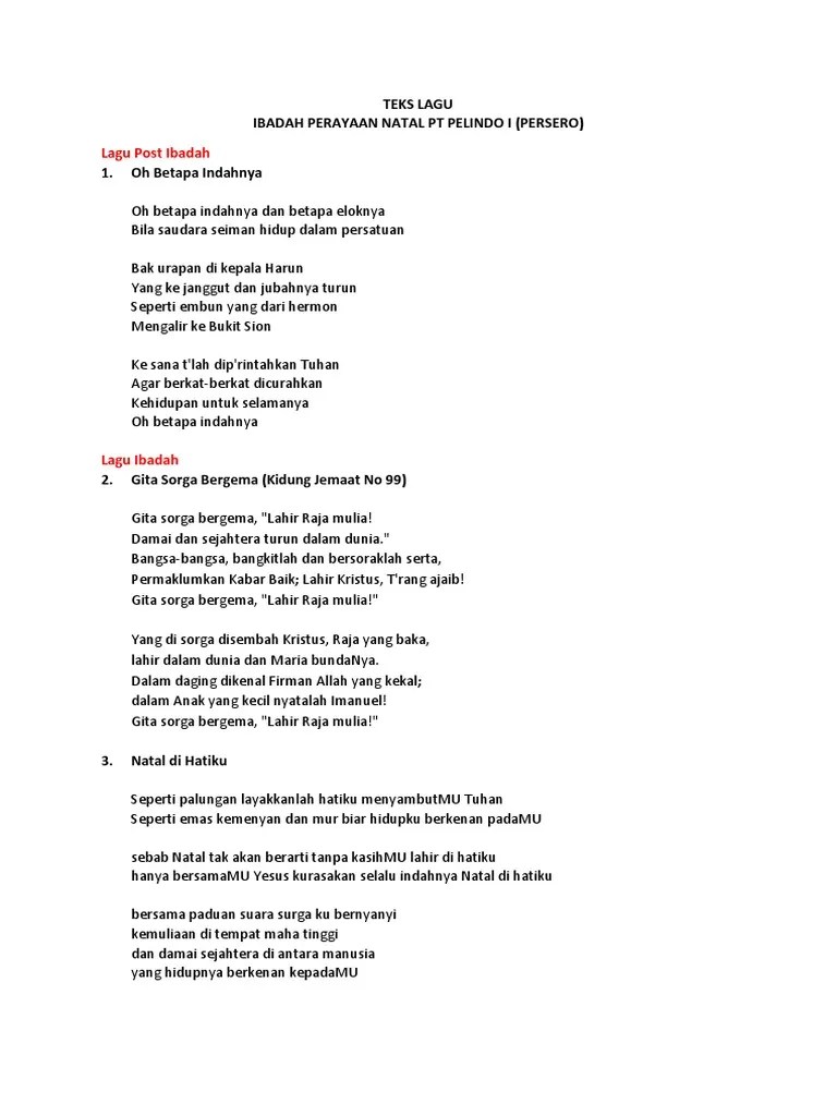 Daftar Lagu Natal | PDF