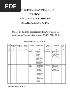 Contoh Soal Hots Bahasa Indonesia Kelas 2 Sd Nada Blog 