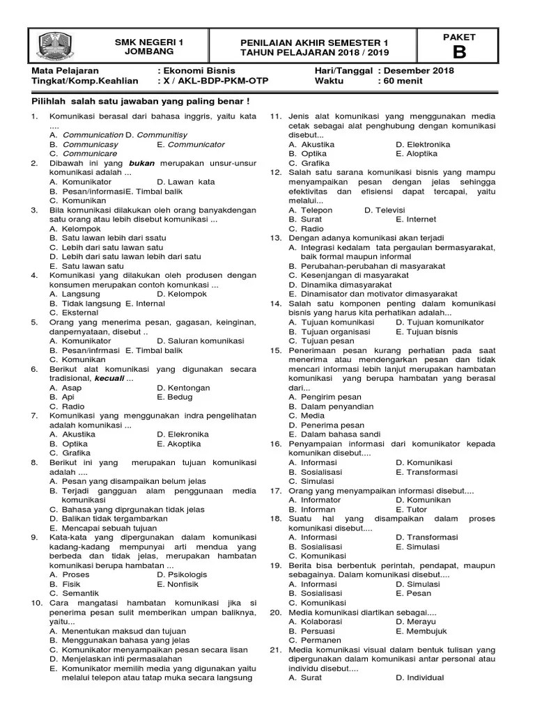 Hasil dari penelitian ini adalah sebuah sistem yang memanfaatkan . Soal Essay Komunikasi Data Dan Jawabannya Kemendikbud