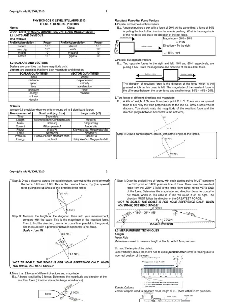 Physics Gce O Level Syllabus 2010 2 | PDF | Lens (Optics) | Refraction