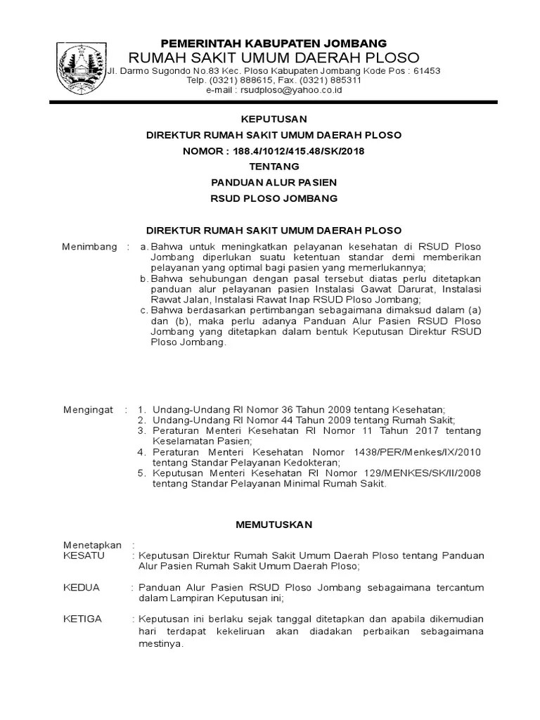 Sukma dapat terlaksana dengan baik,. Sk Alur Pelayanan Pasien Pdf