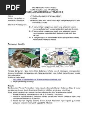 Pbl bagi sains tingkatan 2. Pbl 2 Greenhouse Projectt Pdf