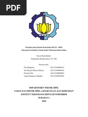 Kelompok 3 Pekerjaan Perbaikan Tanah Untuk Timbunan Badan Jalan | PDF